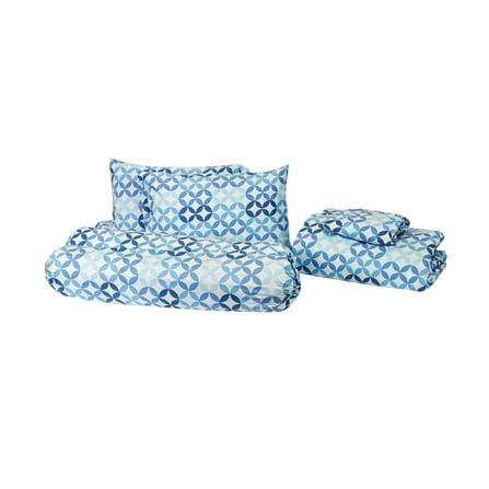 ชุดผ้าปูที่นอน 5 ฟุต (ชุด 6 ชิ้น) HOME LIVING STYLE MOTION สี BLUE_1