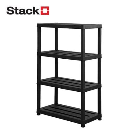 ชั้นวางของ 4 ชั้น STACKO DRUNO 90x44x184 ซม. สีดำ_0