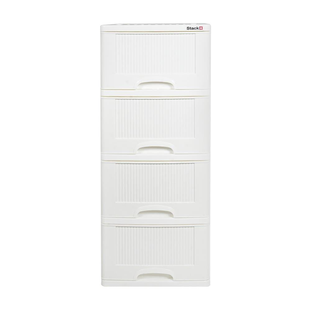 ตู้ลิ้นชัก 4 ชั้น STACKO HARU 41.8x50.9x101.7 ซม. สีขาว