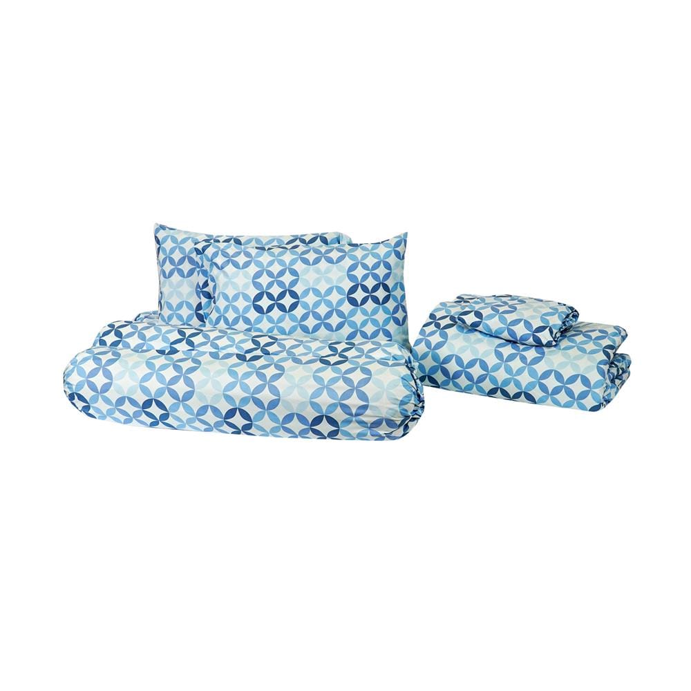 ชุดผ้าปูที่นอน 6 ฟุต (ชุด 6 ชิ้น) HOME LIVING STYLE MOTION สี BLUE