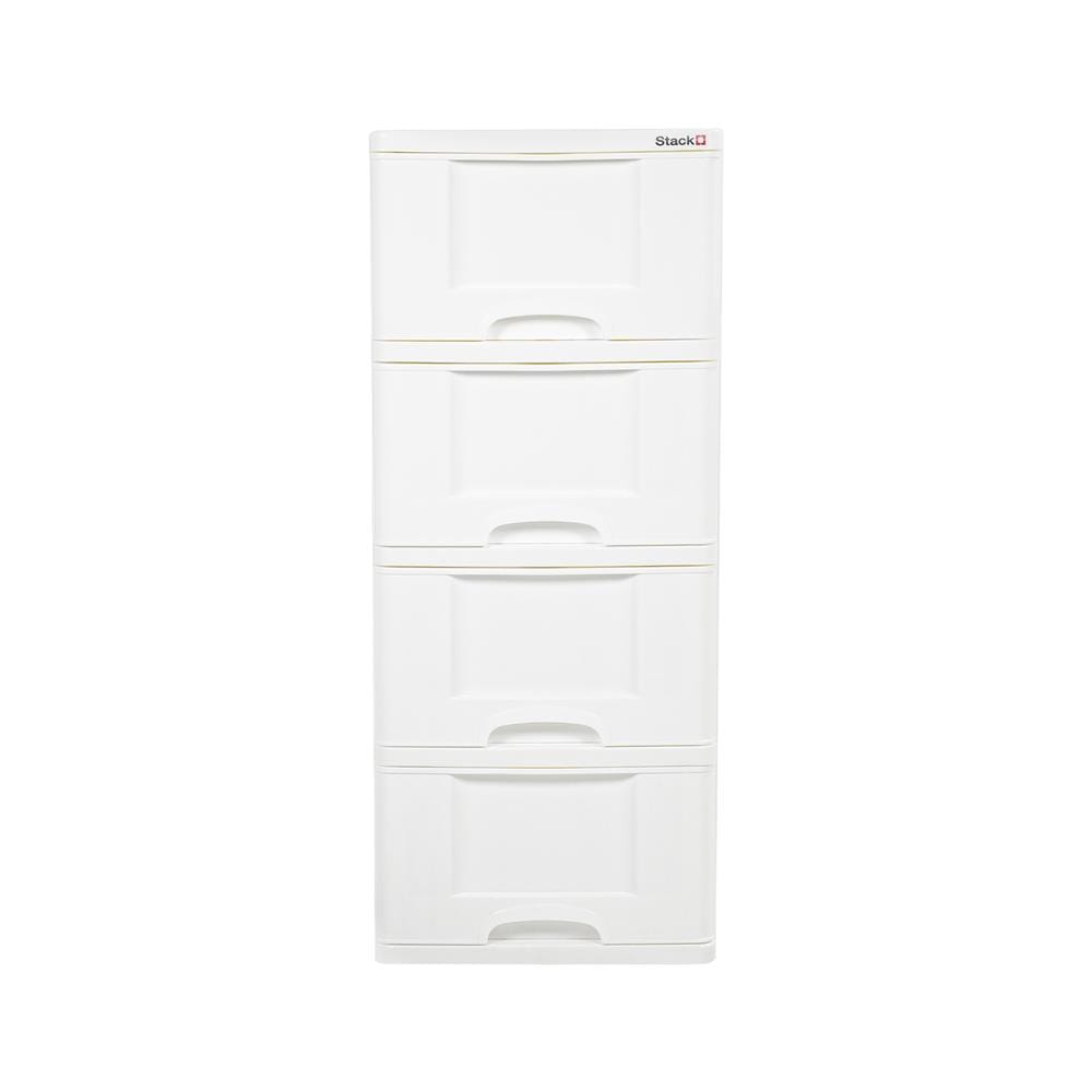 ตู้ลิ้นชัก 4 ชั้น STACKO MARU 41.8x50.9x101.7 ซม. สีขาว