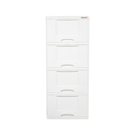 ตู้ลิ้นชัก 4 ชั้น STACKO MARU 41.8x50.9x101.7 ซม. สีขาว_2