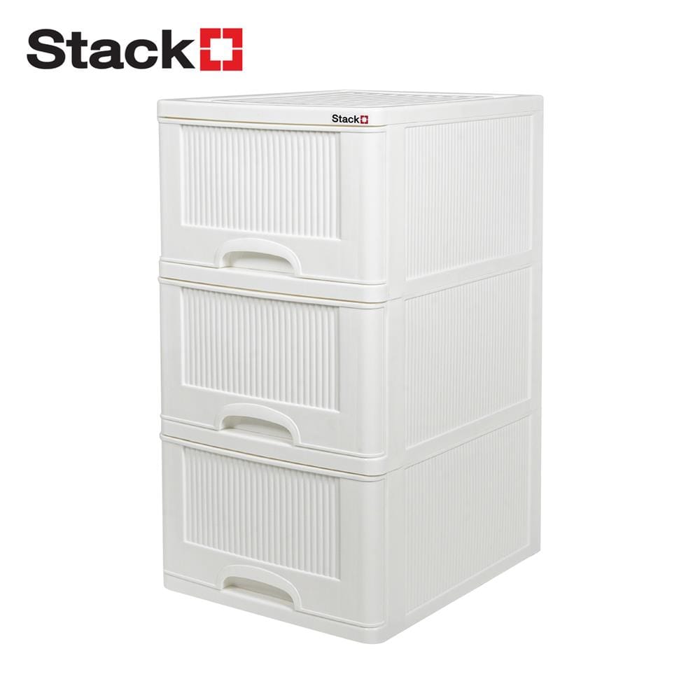 ตู้ลิ้นชัก 3 ชั้น STACKO HARU 41.8x50.9x77 ซม. สีขาว
