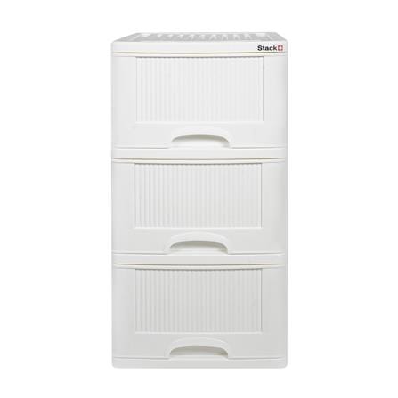 ตู้ลิ้นชัก 3 ชั้น STACKO HARU 41.8x50.9x77 ซม. สีขาว_2