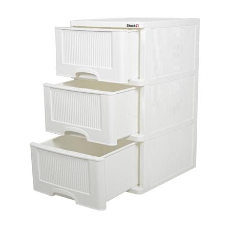 ตู้ลิ้นชัก 3 ชั้น STACKO HARU 41.8x50.9x77 ซม. สีขาว_3