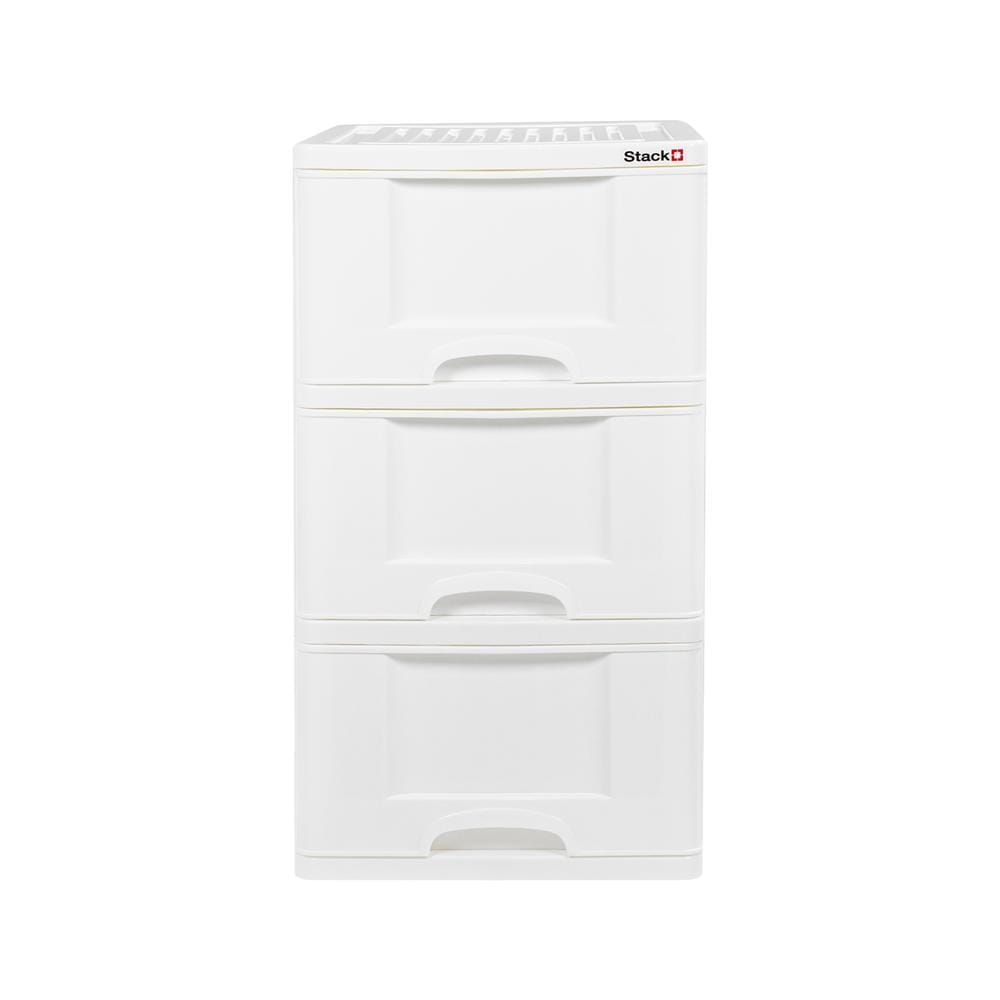 ตู้ลิ้นชัก 3 ชั้น STACKO MARU 41.8x50.9x77 ซม. สีขาว