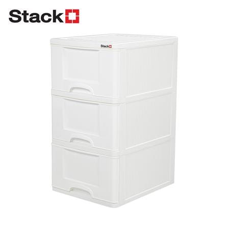 ตู้ลิ้นชัก 3 ชั้น STACKO MARU 41.8x50.9x77 ซม. สีขาว_0