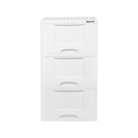 ตู้ลิ้นชัก 3 ชั้น STACKO MARU 41.8x50.9x77 ซม. สีขาว_2