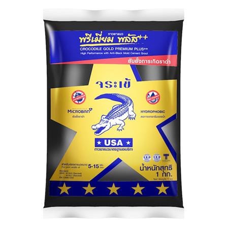 กาวยาแนว จระเข้ พรีเมี่ยม พลัส ทอง 1 กก. สีดำลิกไนต์_0