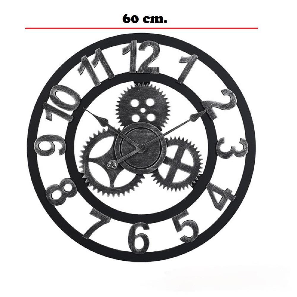 นาฬิกาแขวน INTERY C1038C012_16 23.62 นิ้ว สีเงิน/ดำ