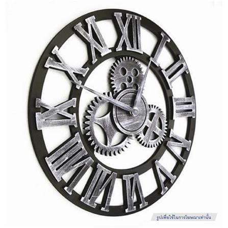 นาฬิกาแขวน INTERY C1038C012_16 23.62 นิ้ว สีเงิน/ดำ_2