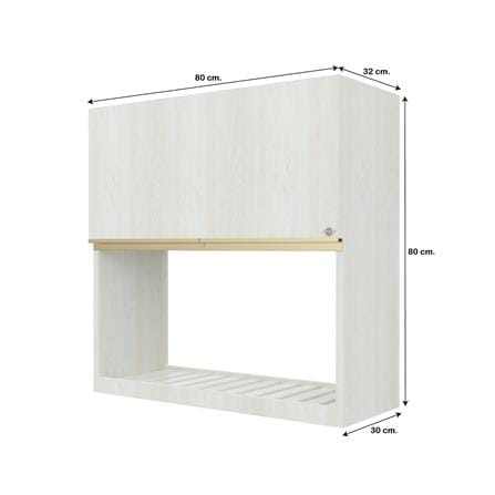 ตู้แขวนคว่ำจาน JUPITER JUVENTAS SNOW WOOD 80x80 ซม._4