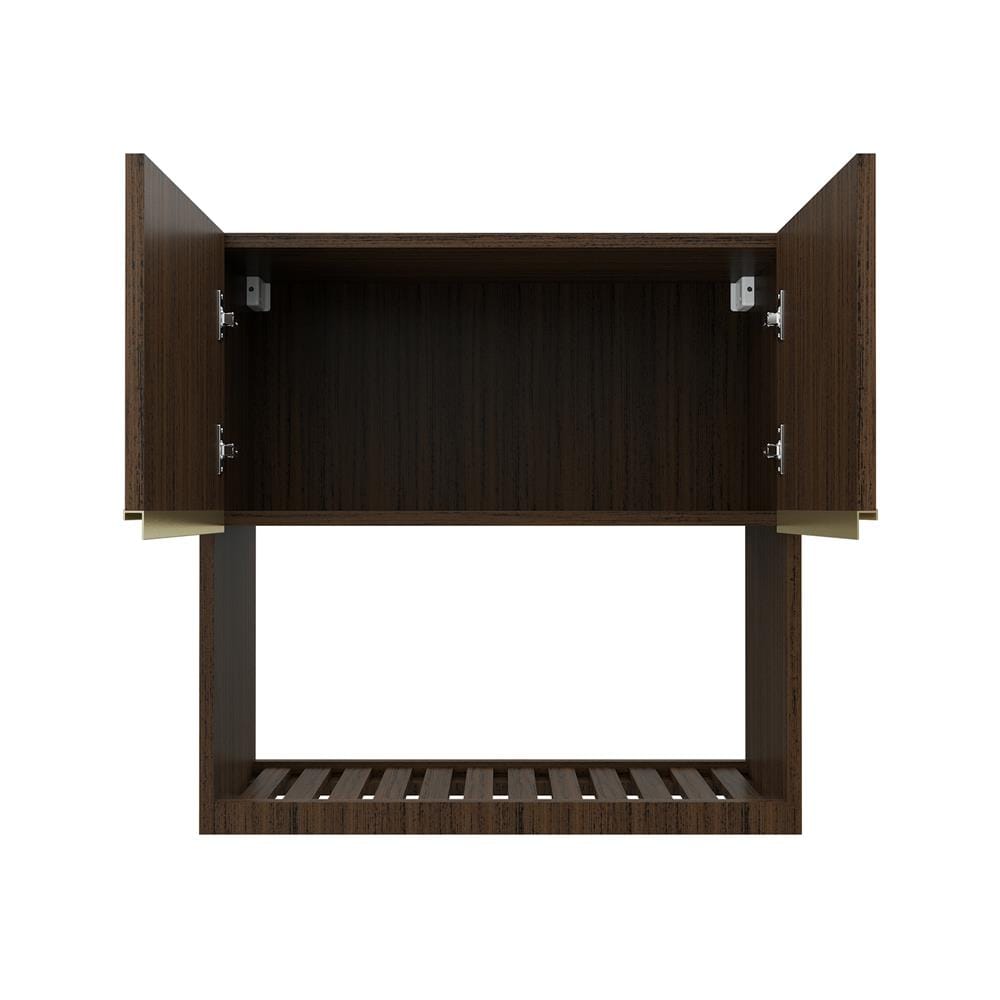 ตู้แขวนคว่ำจาน JUPITER JUVENTAS DARK TEAK 80x80 ซม.
