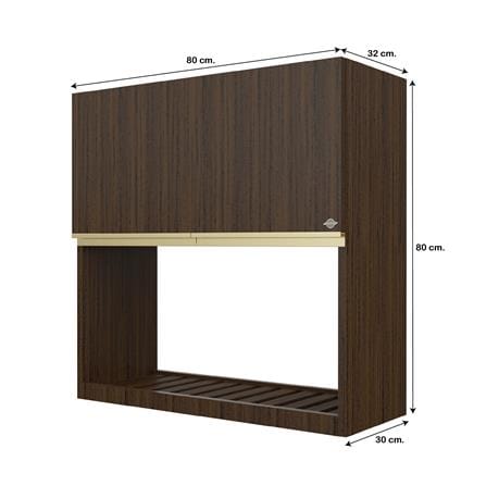 ตู้แขวนคว่ำจาน JUPITER JUVENTAS DARK TEAK 80x80 ซม._4