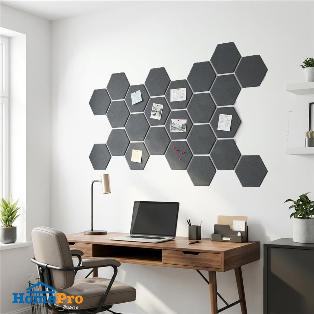 สติ๊กเกอร์บอร์ด HOME LIVING STYLE 15x17 ซม. สีเทาเข้ม