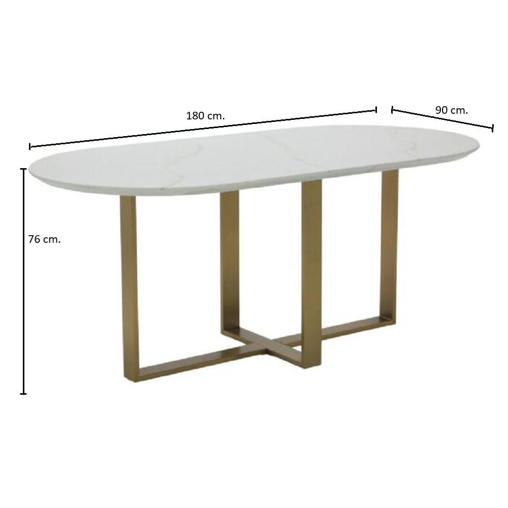 โต๊ะทานข้าว SB FURNITURE SESANY 19235382 180 ซม. สีขาว
