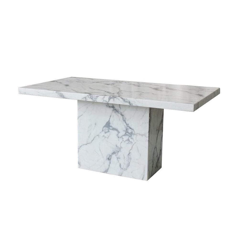 โต๊ะทานข้าว SB FURNITURE FLATTINUM 19068873 160 ซม. สีขาว