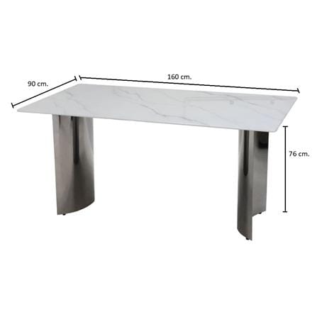โต๊ะทานข้าว SB FURNITURE HORTON 19233865 160 ซม. สีขาว_4