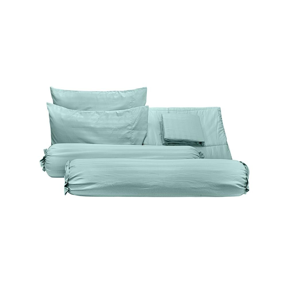 ชุดผ้าปูที่นอน 5 ฟุต (ชุด 6 ชิ้น) PICASSO CLASSIC STYLE IRIS สี GREENMINT