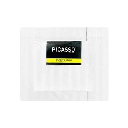ชุดผ้าปูที่นอน 5 ฟุต (ชุด 6 ชิ้น) PICASSO CLASSIC STYLE IRIS สี WHITE_6