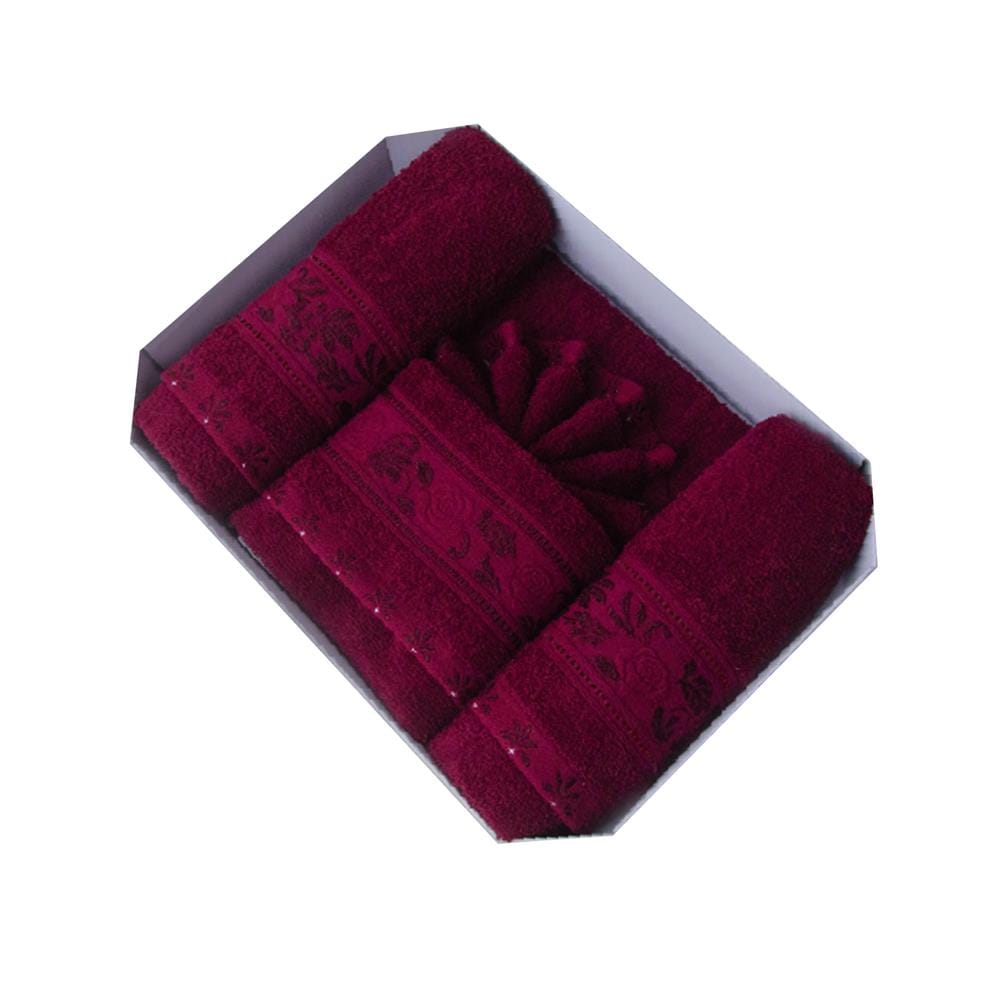 ผ้าขนหนู GIFT SET FROLINA ROSE GALA สี RED
