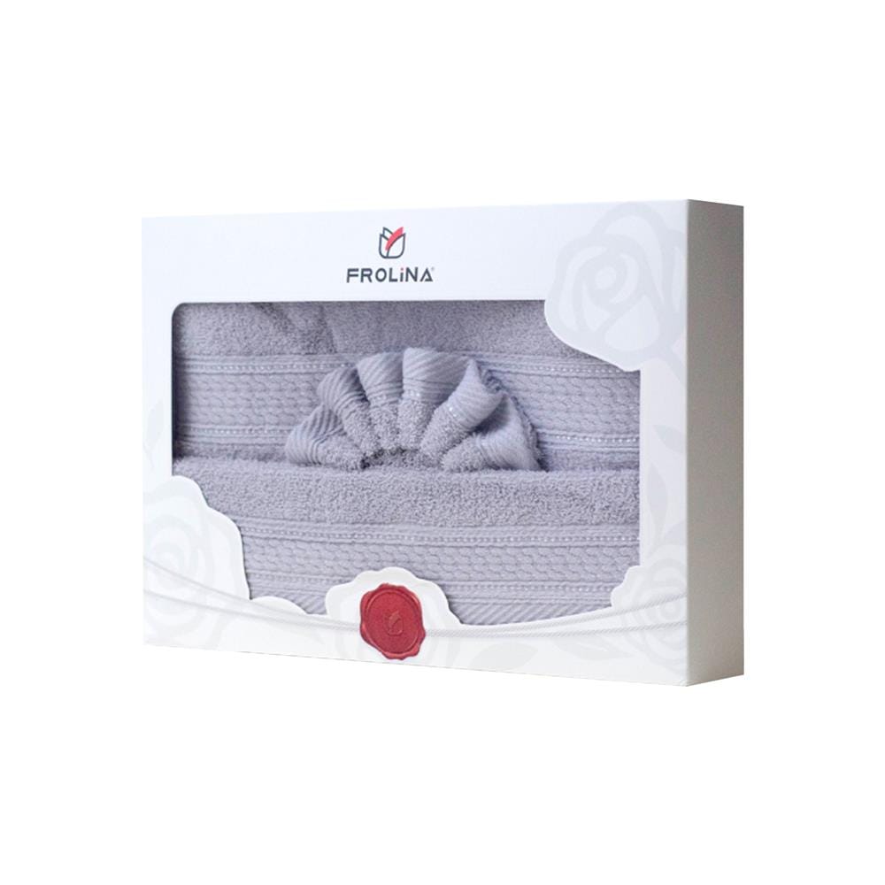 ผ้าขนหนู GIFT SET FROLINA MILD LOOP สี GREY