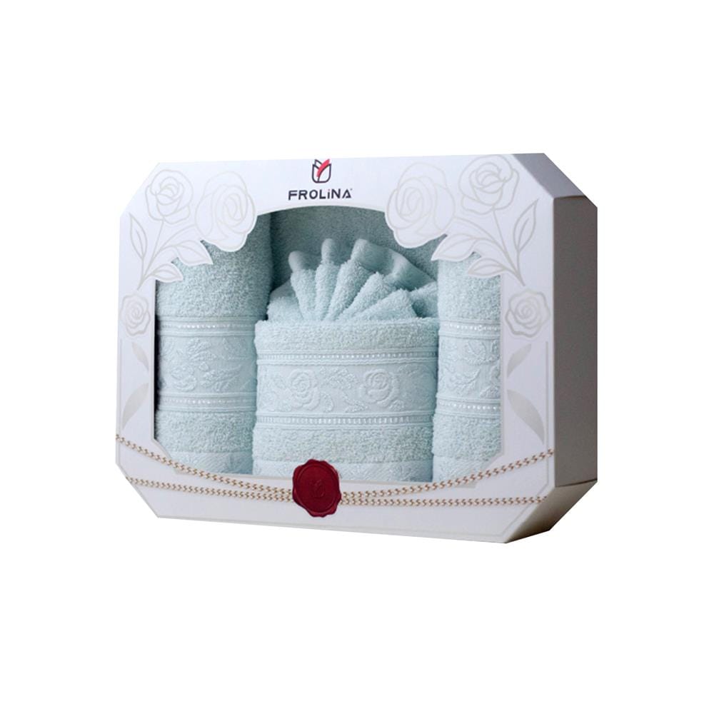 ผ้าขนหนู GIFT SET FROLINA ROSE GALA สี BLUE