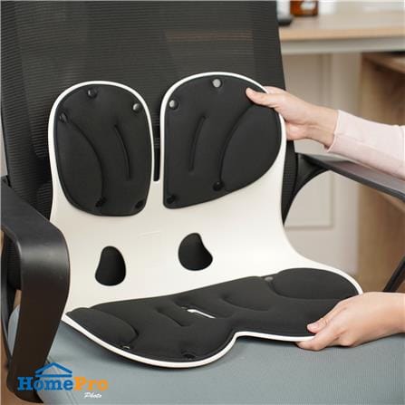 เบาะรองหลัง HOME LIVING STYLE ERGONO 17x13.5 นิ้ว สีดำ_8