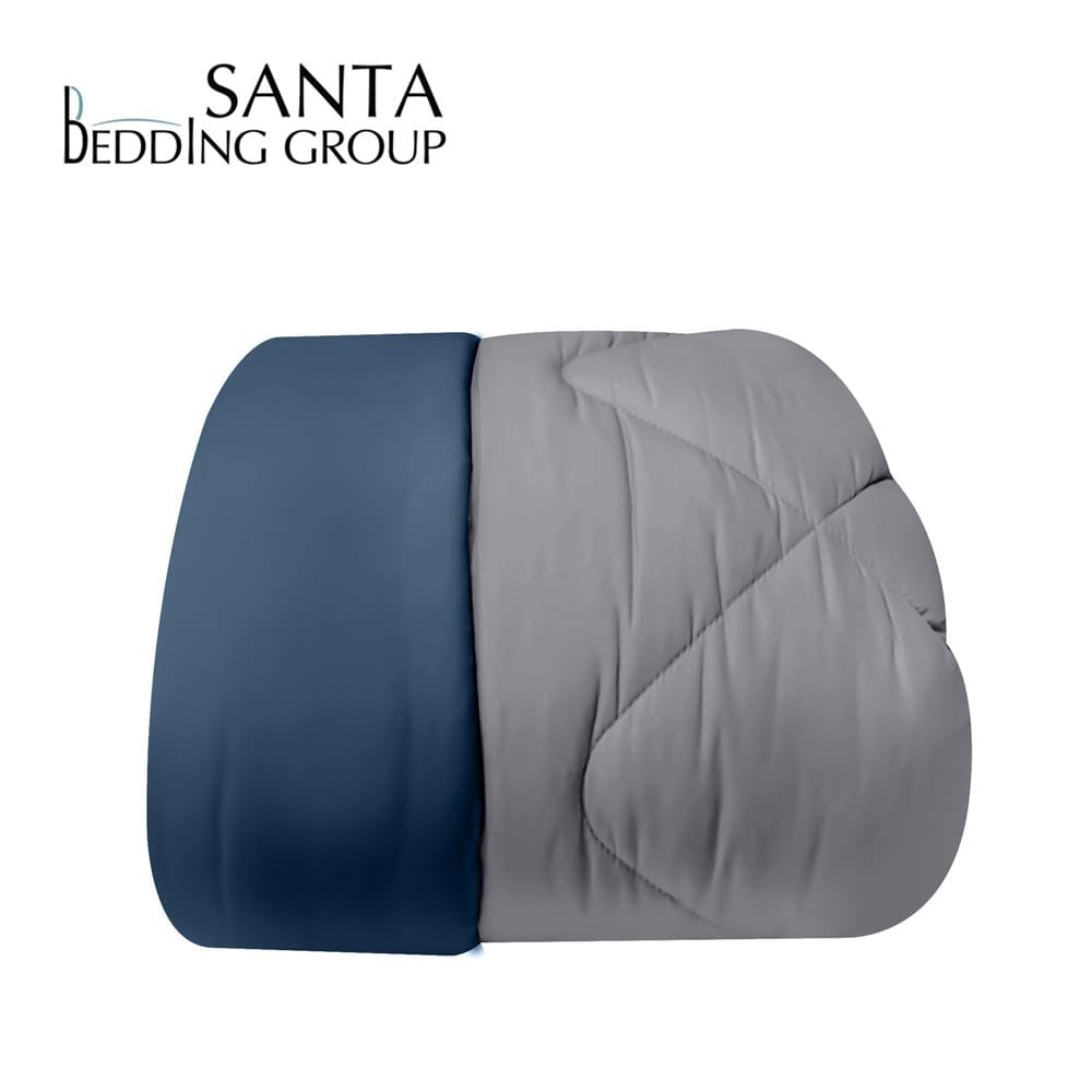 ผ้านวม SANTA BEDDING 100x90 นิ้ว สี GREY/NAVY BLUE