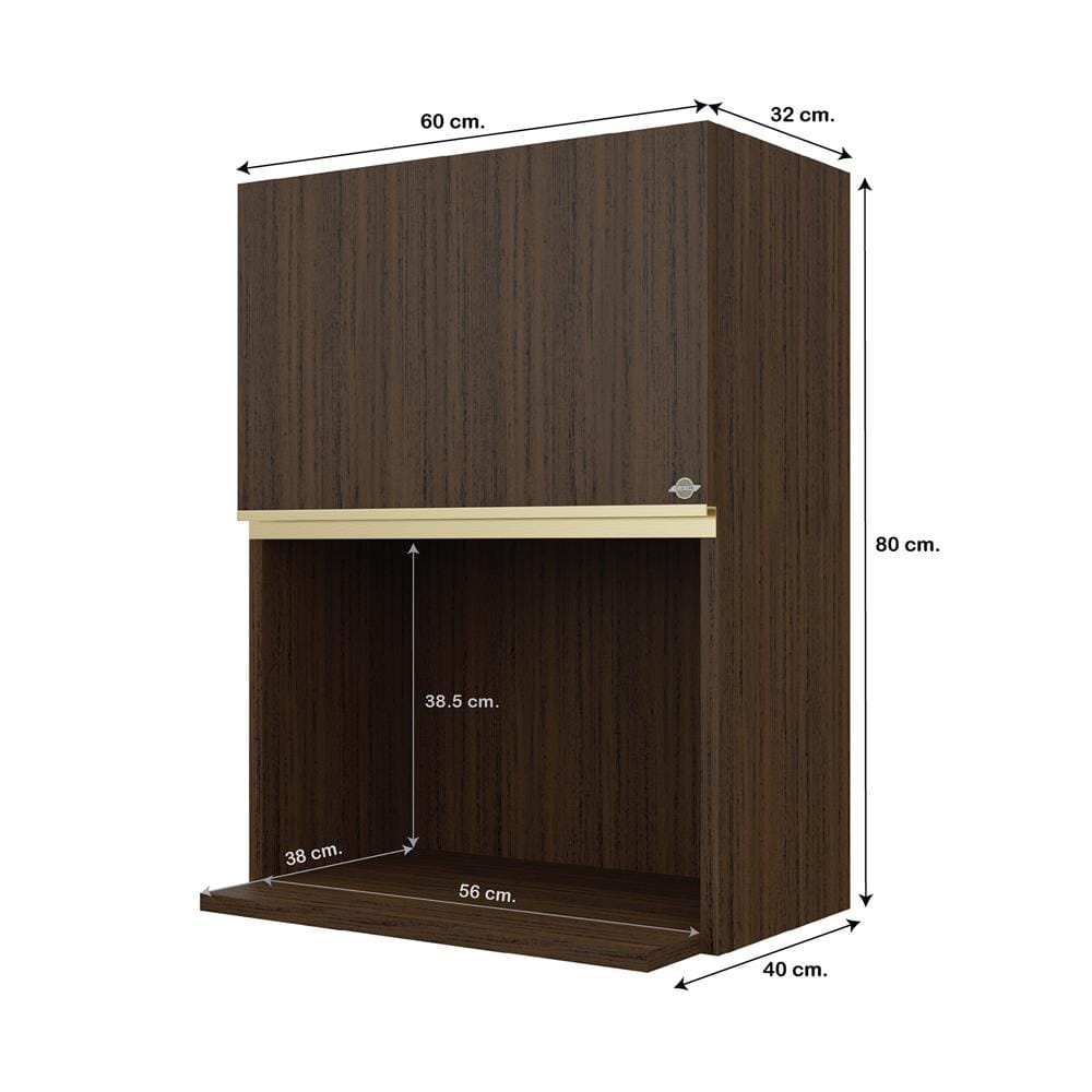 ตู้แขวนไมโครเวฟ JUPITER JUVENTAS 60x80 ซม. สี DARK TEAK