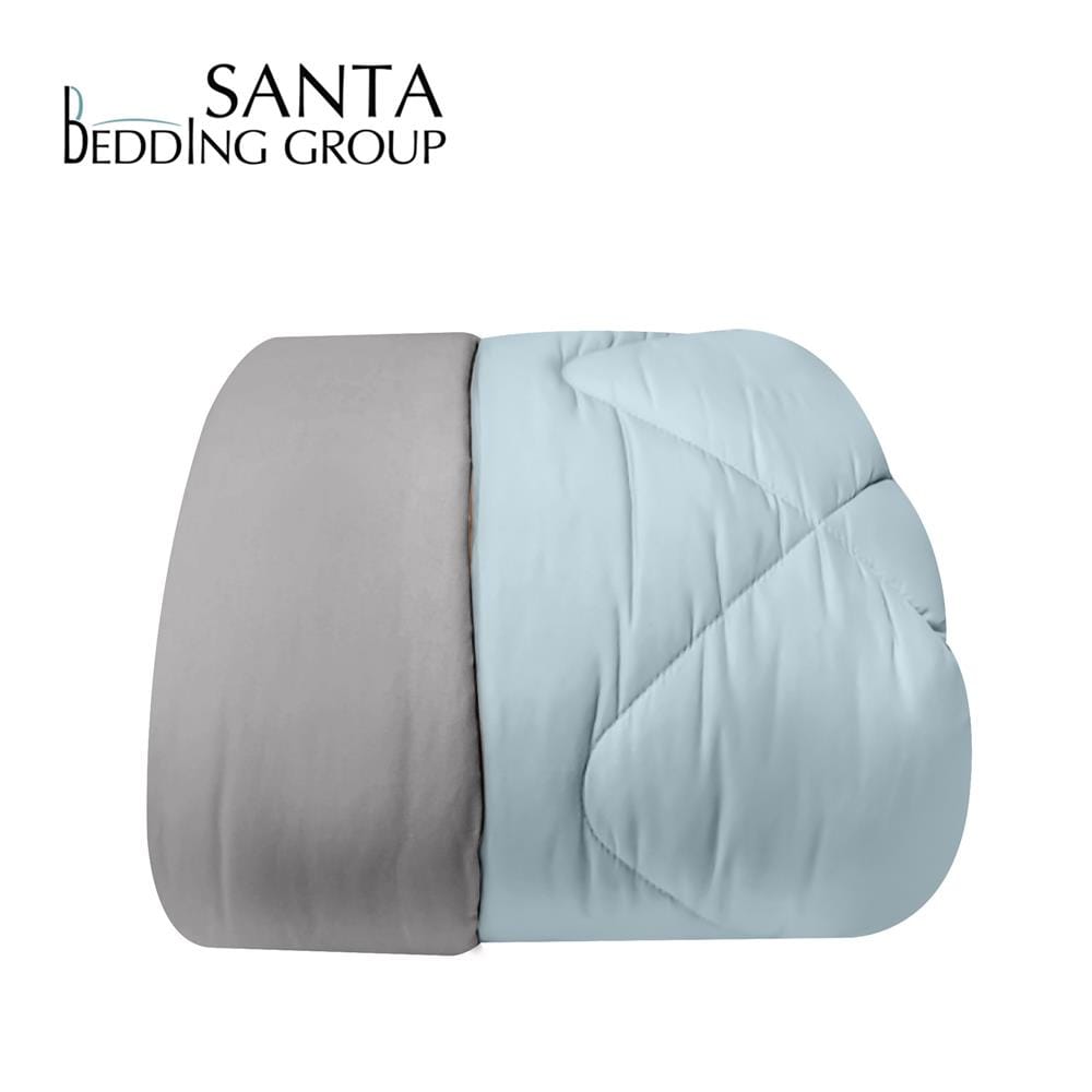 ผ้านวม SANTA BEDDING 100x90 นิ้ว สี LIGHT BLUE/GREY