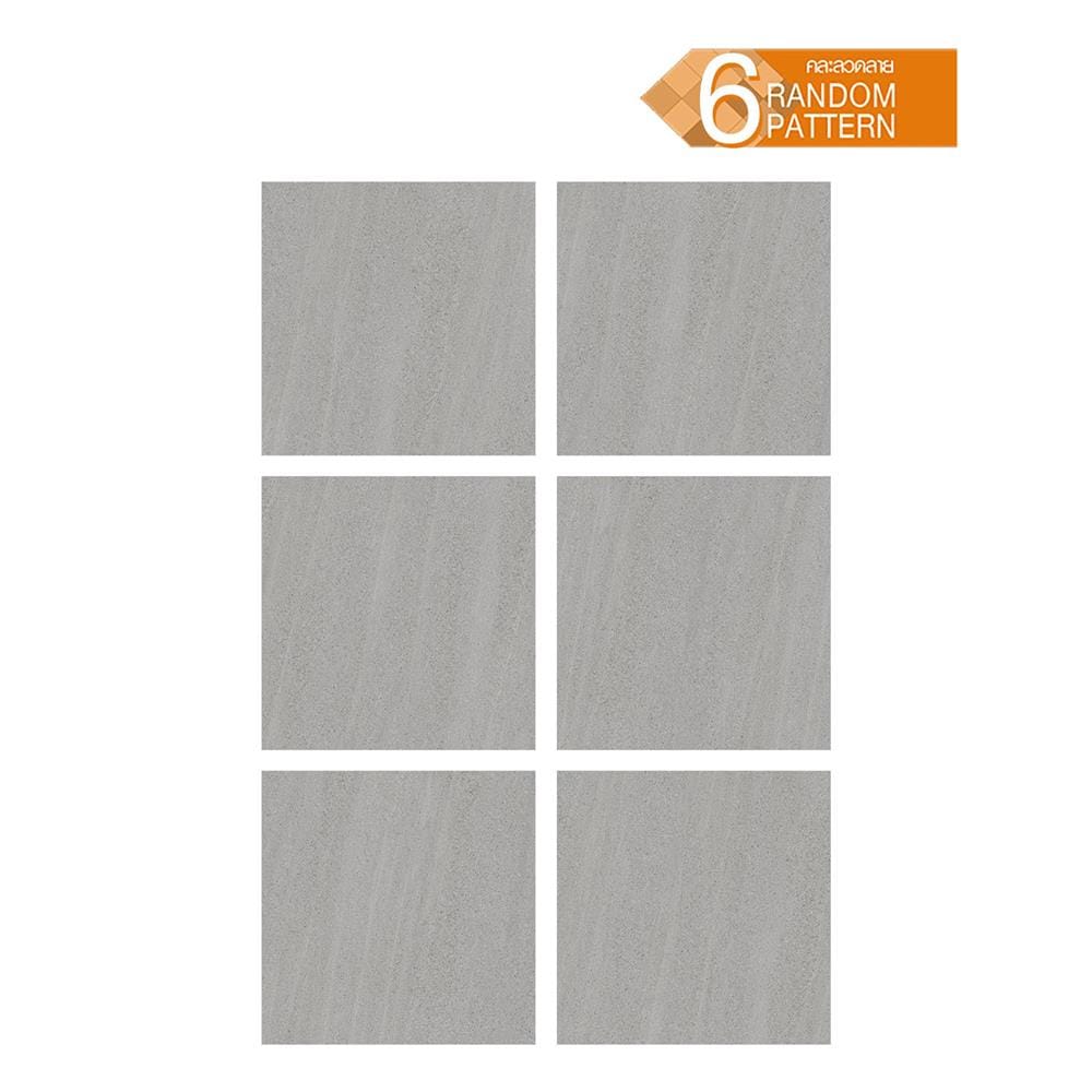 กระเบื้องพื้นพอร์ซเลน 60x60 ซม. COTTO ดาเลีย เทาอ่อน PM 1.44 ตร.ม.