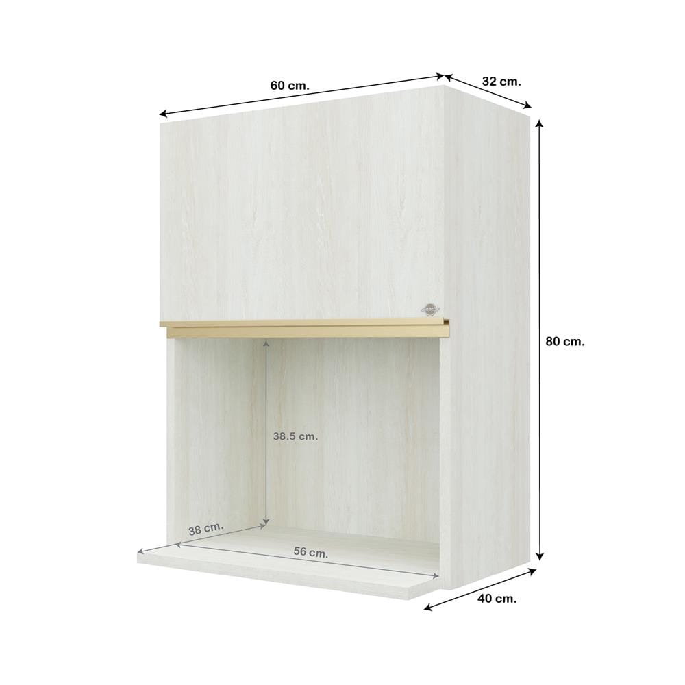 ตู้แขวนไมโครเวฟ JUPITER JUVENTAS 60x80 ซม. สี SNOW WOOD