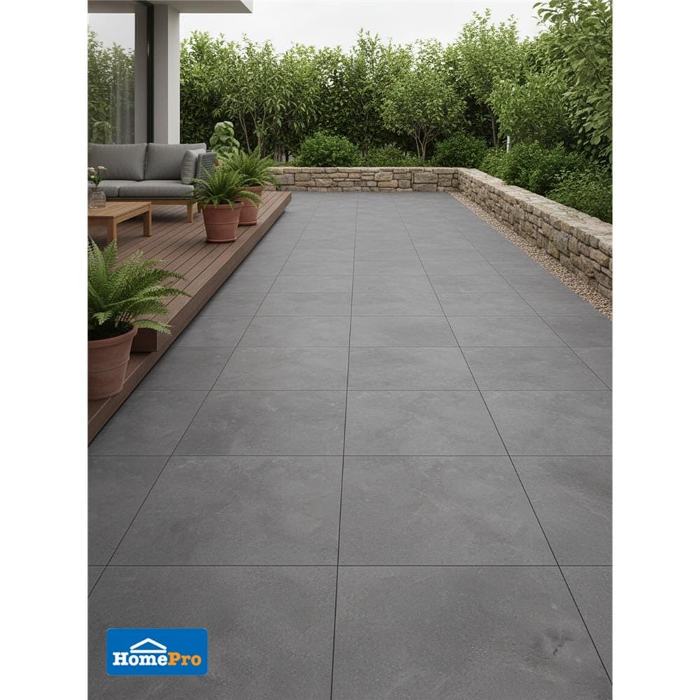 กระเบื้องพื้นพอร์ซเลน 60x60 ซม. COTTO ซานโตรินี เทาเข้ม R11 PM 1.44 ตร.ม.