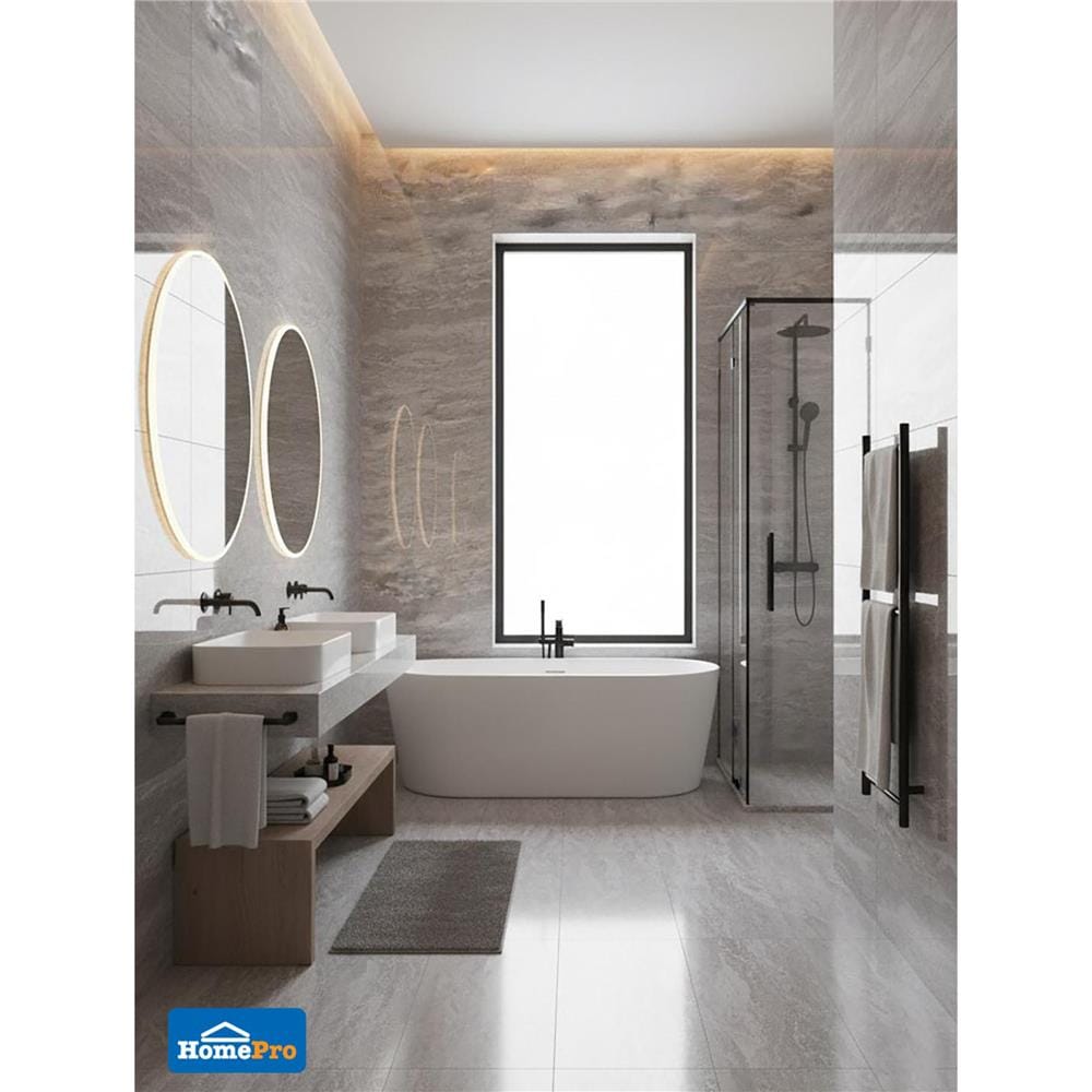 กระเบื้องพื้นพอร์ซเลน 60x60 ซม. COTTO โอลีอันเดอร์ เทาอ่อน PM 1.44 ตร.ม.