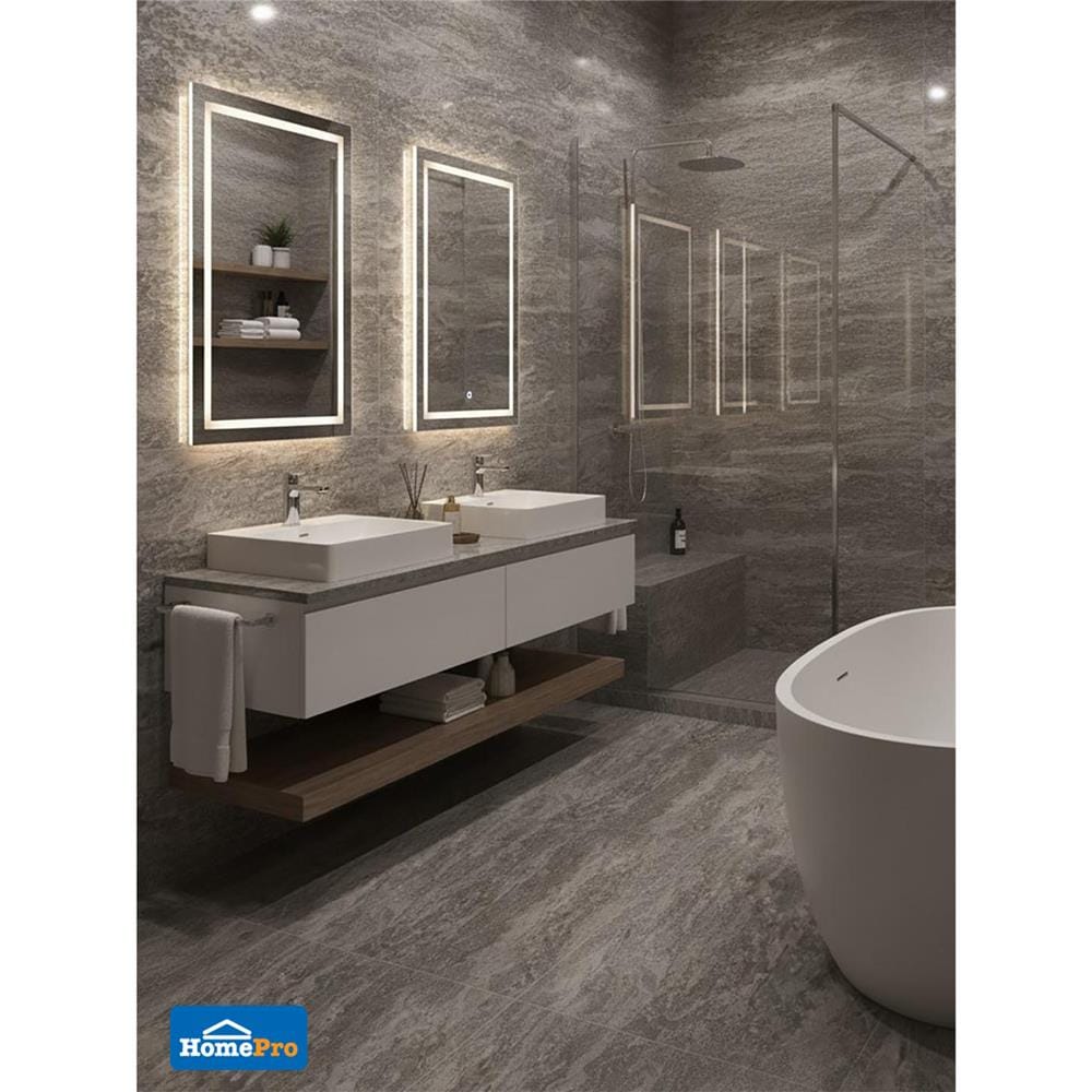 กระเบื้องพื้นพอร์ซเลน 60x60 ซม. COTTO โอลีอันเดอร์ เทา PM 1.44 ตร.ม.