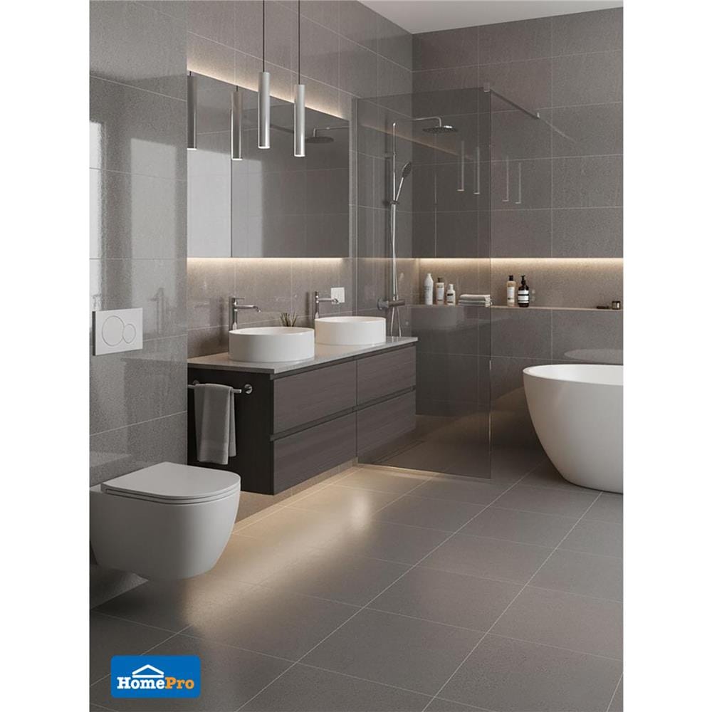 กระเบื้องพื้นพอร์ซเลน 60x60 ซม. COTTO ดาเลีย เทา PM 1.44 ตร.ม.