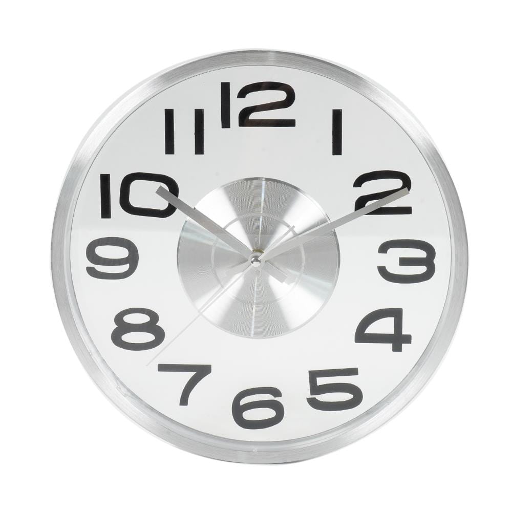 นาฬิกาแขวน SNAZZ EG7764C 12 นิ้ว สีเงิน