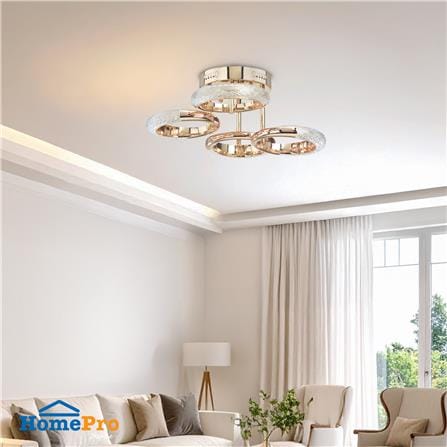 ไฟถาด LED CARINI H6213/30W 30 วัตต์ DAYLIGHT/COOL WHITE/WARM WHITE สีทอง/ใส 4 หัว_3