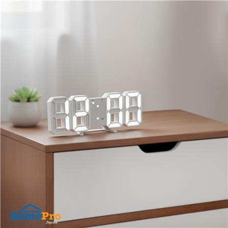 นาฬิกาดิจิทัล LED SNAZZ EE1008 9.4x3.6 นิ้ว สีขาว_3