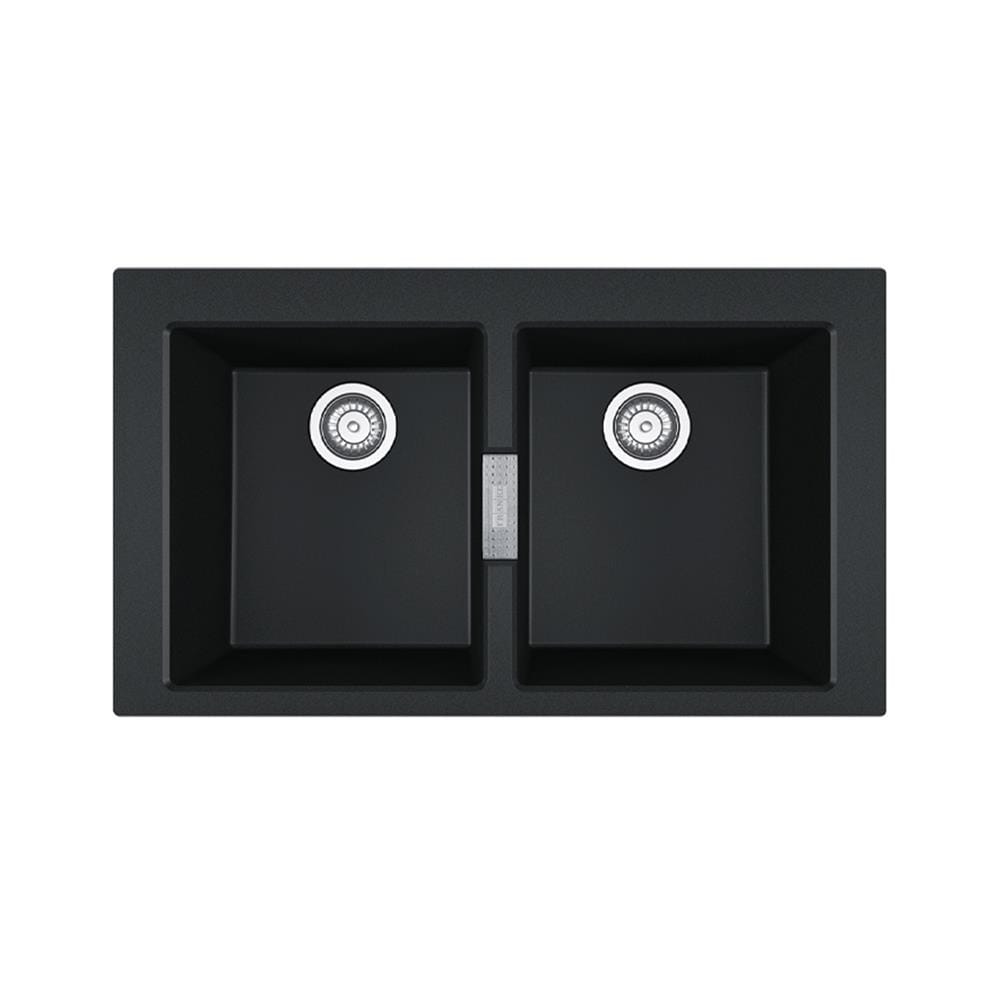 ซิงค์ฝัง 2 หลุม FRANKE S2D 620 BLACK สีดำ