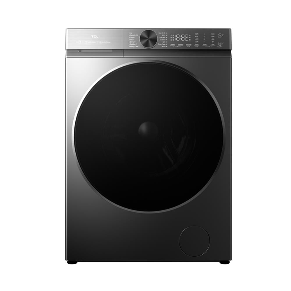 เครื่องซักอบผ้าฝาหน้า TCL WT12XCWDG 12/8 กก. 1400 RPM อินเวอร์เตอร์ สีเทา