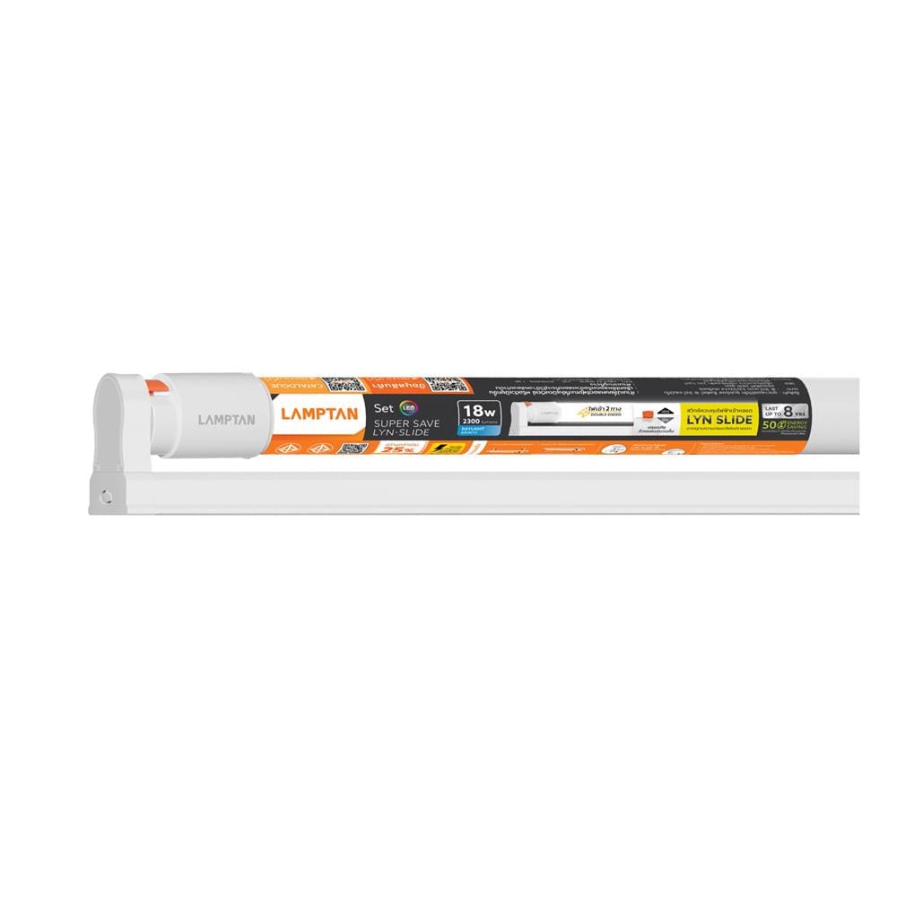 ชุดรางนีออน LED LAMPTAN T8 SET SUPER SAVE DE 18 วัตต์ DAYLIGHT