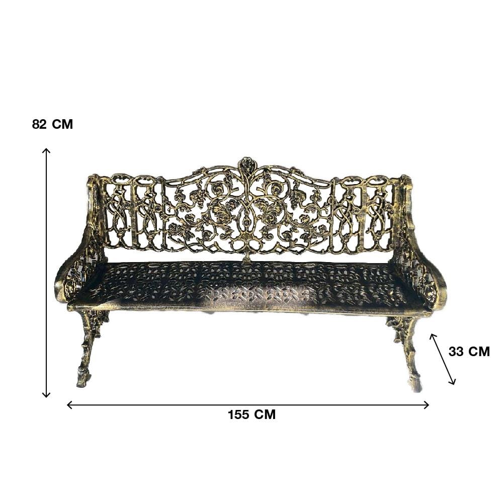 ม้านั่งสนาม AUNCHISAALLOY 1BD สีทองรมดำ