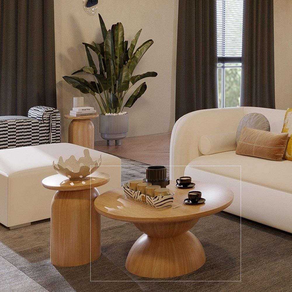 โต๊ะกลาง SB FURNITURE WASIAN 80 ซม. สีไม้ธรรมชาติ