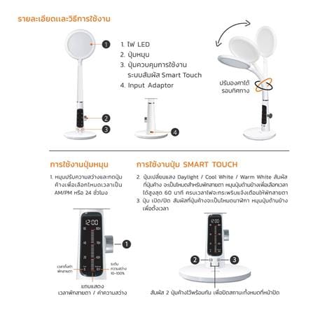 ไฟอ่านหนังสือ LED LAMPTAN MOTIVE 10 วัตต์ DAYLIGHT/COOL WHITE/WARM WHITE สีขาว_10