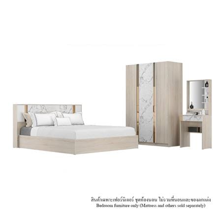 ชุดห้องนอน 6 ฟุต KONCEPT ARTHUR 59063952 สีโซลิดโอ๊ค_0