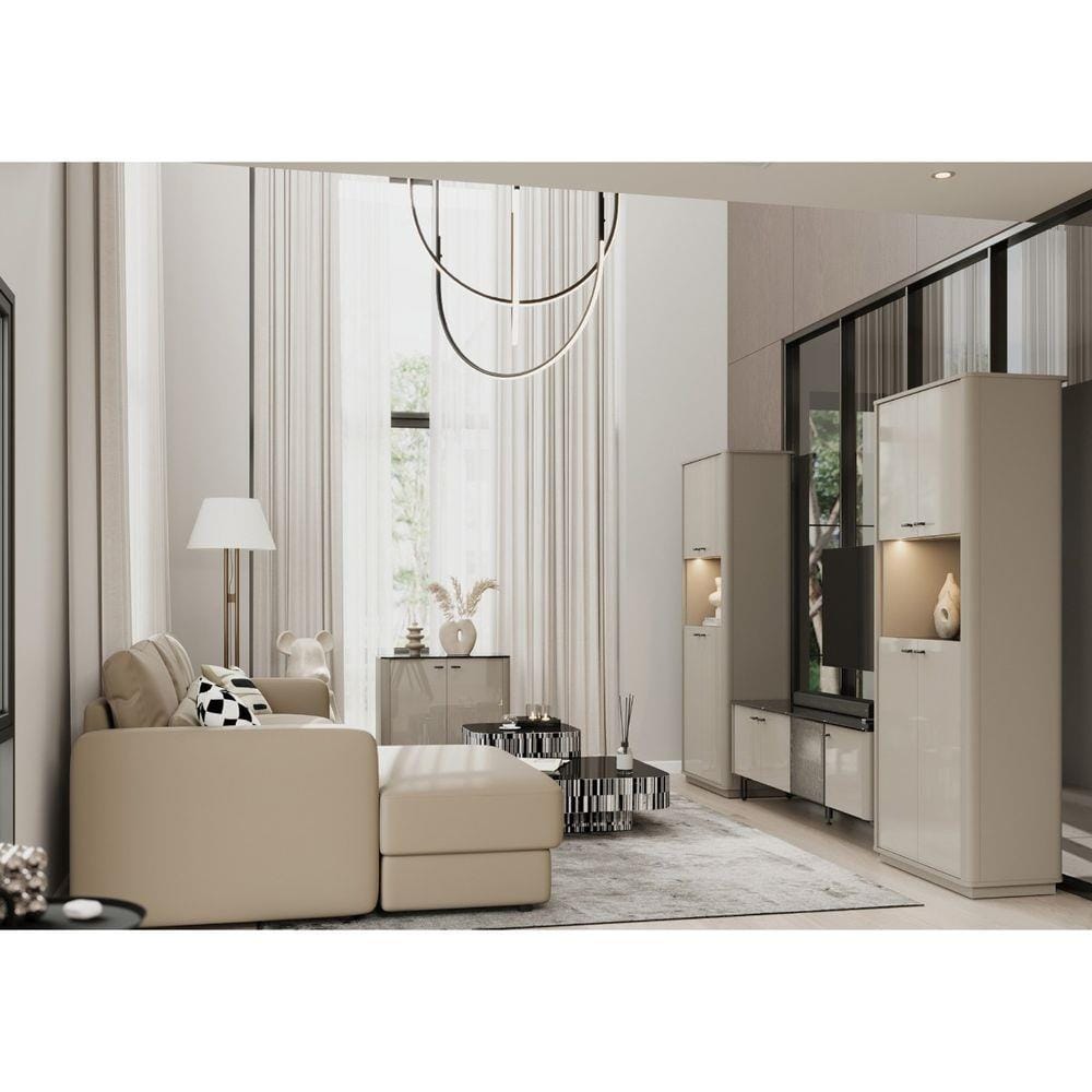 ตู้โชว์ SB FURNITURE BLESS 80 ซม. สีเบจ
