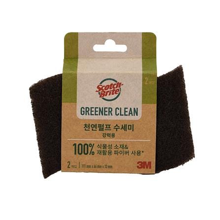 ฟองน้ำเซลลูโลสพร้อมแผ่นใยขัด SCOTCH-BRITE GREENER CLEAN สำหรับงานขัดทั่วไป (แพ็ก 2 ชิ้น)_0