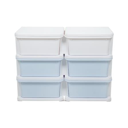ตู้ลิ้นชัก 3 ชั้น STACKO LITTLE-P 75x37x56 ซม. สีฟ้า/ขาว_1